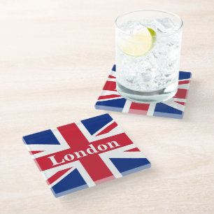 Dessous-de-verre En Verre Union Jack London ~ Drapeau britannique
