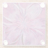 Dessous-de-verre En Verre Unique en fleur (Dos)