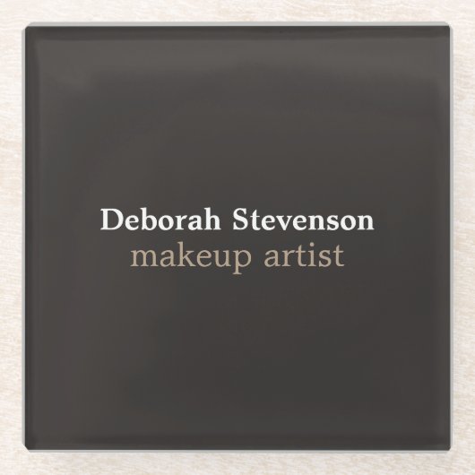 Dessous-de-verre En Verre Unique moderne Mnimalist Gray Personnalisé (Devant)