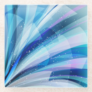 Dessous-de-verre En Verre Univers Abstrait éclatant coloré