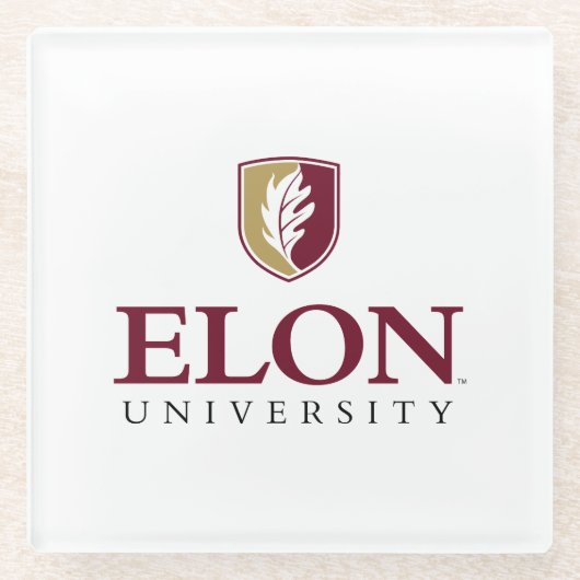 Dessous-de-verre En Verre Université Elon (Devant)