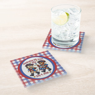 Dessous-de-verre En Verre USA 250th Anniversary Souvenir - Patriotique