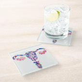 Dessous-de-verre En Verre Utérus (Incliné)