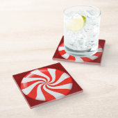 Dessous-de-verre En Verre Vacances Mint Candy Custom (Incliné)