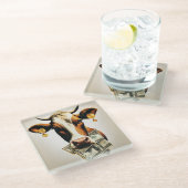 Dessous-de-verre En Verre Vache en espèces (Incliné)