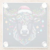 Dessous-de-verre En Verre Vache festive (Dos)