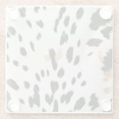 Dessous-de-verre En Verre Vachette blanche noire (Dos)