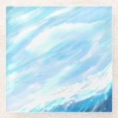 Dessous-de-verre En Verre Vague ensoleillé  (Devant)