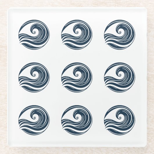 Dessous-de-verre En Verre Vague forte (Devant)