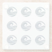 Dessous-de-verre En Verre Vague forte (Dos)