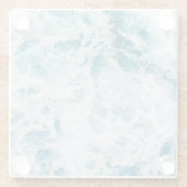 Dessous-de-verre En Verre Vague Océan Pacifique Bleu (Dos)