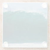 Dessous-de-verre En Verre Vague océanique Turquoise (Dos)