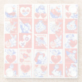 Dessous-de-verre En Verre Valentine Retro Love Hugs Motif (Dos)