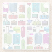 Dessous-de-verre En Verre Valises au néon (Dos)