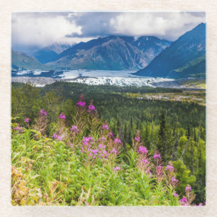 Dessous-de-verre En Verre Vallée de Matanuska, centre-sud de l'Alaska