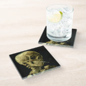 Dessous-de-verre En Verre Van Gogh Fumer du squelette (Incliné)