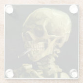 Dessous-de-verre En Verre Van Gogh Fumer du squelette (Dos)