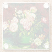 Dessous-de-verre En Verre Van Gogh Peonies et Roses (Dos)