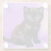 Dessous-de-verre En Verre Van Gogh Style Chat pourpre (Dos)