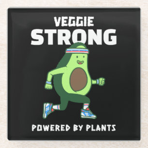 Dessous-de-verre En Verre Veggie Strong, Powered by plantes