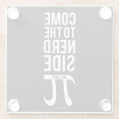 Dessous-de-verre En Verre Venez au côté nerd (Dos)