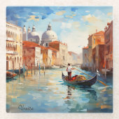 Dessous-de-verre En Verre Venise peinte, Italie (Devant)