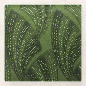 Dessous-de-verre En Verre Ventilateur courbé Vert riche (Devant)