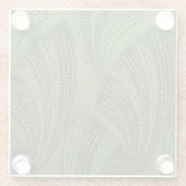 Dessous-de-verre En Verre Ventilateur courbé Vert riche (Dos)