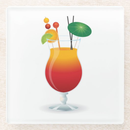 DESSOUS-DE-VERRE EN VERRE VERRE DE COCKTAIL (Devant)