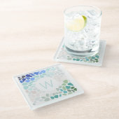 Dessous-de-verre En Verre Verre de mer coloré (Incliné)