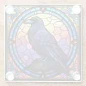 Dessous-de-verre En Verre Verre Éffrayant Raven (Dos)