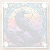 Dessous-de-verre En Verre Verre Éffrayant Raven (Dos)