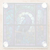 Dessous-de-verre En Verre Verre Éffrayant Raven (Dos)