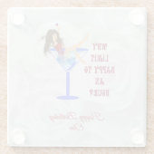 Dessous-de-verre En Verre Verre Et Fille À Vins (Dos)