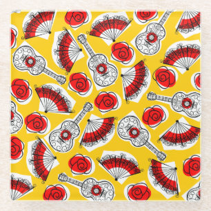 Dessous-de-verre En Verre Verre multi-dessous de verre Souvenirs d'Espagne