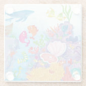 Dessous-de-verre En Verre Vers le bas dans l'océan (Dos)