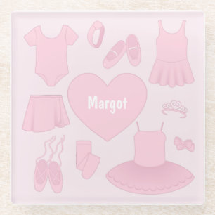 Dessous-de-verre En Verre Vêtements de ballet Dessous de verre en verre - A