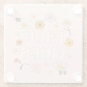 Dessous-de-verre En Verre Vibes de automne roses (Dos)