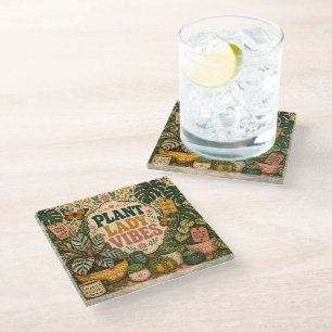 Dessous-de-verre En Verre Vibes de Dame des Plantes