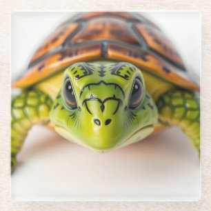 Dessous-de-verre En Verre Vibes de Tortue Lente et Régulière