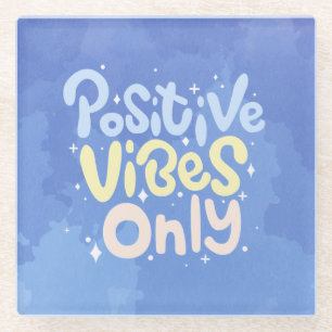 Dessous-de-verre En Verre Vibes Positives Seulement