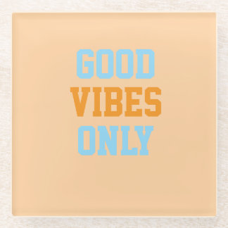 Dessous-de-verre En Verre Vibes Positives Uniquement