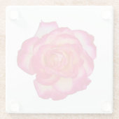 Dessous-de-verre En Verre Vibrant Pink Rose Coaster (Dos)