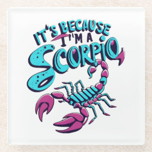 Dessous-de-verre En Verre Vibrations astrologiques du Scorpion Signe du zodi