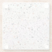 Dessous-de-verre En Verre Vieille texture terrazzo, motif d'hamper. (Dos)