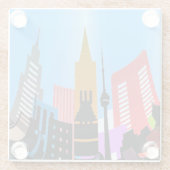 DESSOUS-DE-VERRE EN VERRE VILLE (Dos)