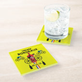 Dessous-de-verre En Verre Vin Bordeaux (Incliné)