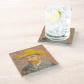 Dessous-de-verre En Verre Vincent Van Gogh Auto-portrait peinture impression (Incliné)