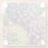 Dessous-de-verre En Verre Vintage Flowers (Dos)