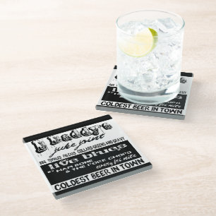 Dessous-de-verre En Verre Vintage Publicité Blues Musique Dessous de verre e